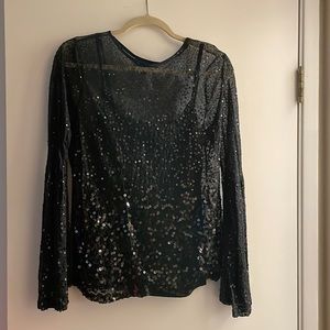 Black Glittering Blouse from INC International Concepts